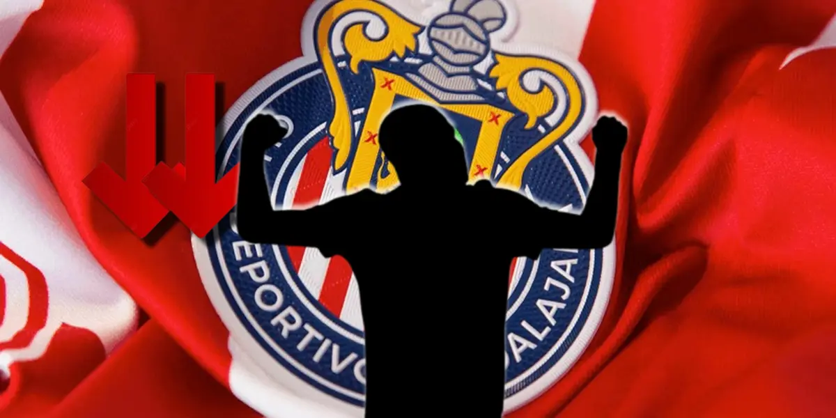Futbolista incognito junto al escudo de Chivas / FOTO BOLAVIP