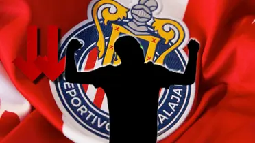 Futbolista incognito junto al escudo de Chivas / FOTO BOLAVIP