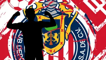 Futbolista incógnito junto al escudo de Chivas / FOTO FUTBOL TOTAL