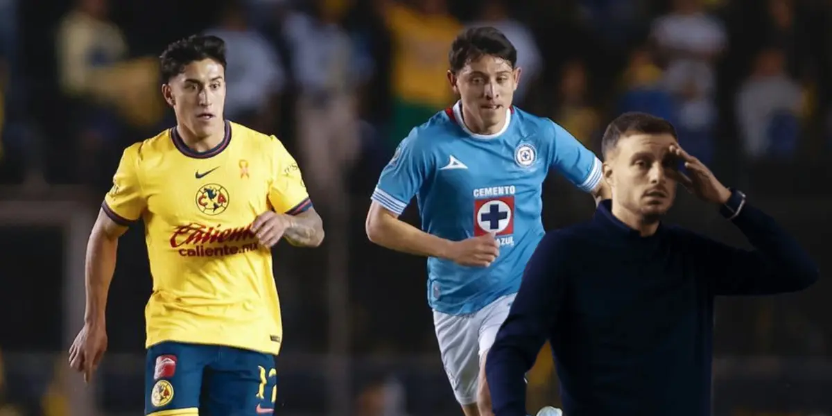 Futbolistas de América y Cruz Azul, Martín Anselmi con mano en el rostro/ Foto Magazine TV.