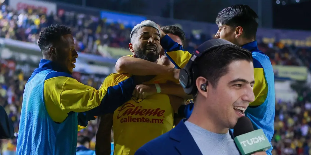 Futbolistas del América y Andrés Vaca/Foto 'X'.