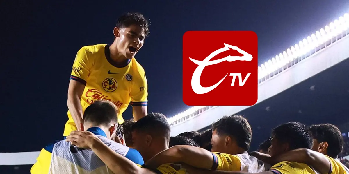 Futbolistas del América y logo de Caliente TV/ Foto ESPN Deportes.