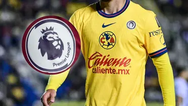 Futbolistas del América y parche de la Premier League/Foto Fútbol Total.