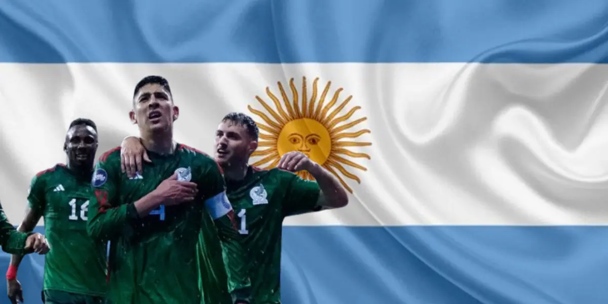 Futbolistas del Tri junto a la bandera de Argentina / FOTO MILENIO