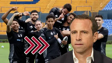 Futbolistas en entrenamiento y Gerardo Torrado/ Foto Tigres.