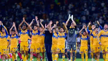 Futbolistas festejando Clásico Regio. Foto: Tigres
