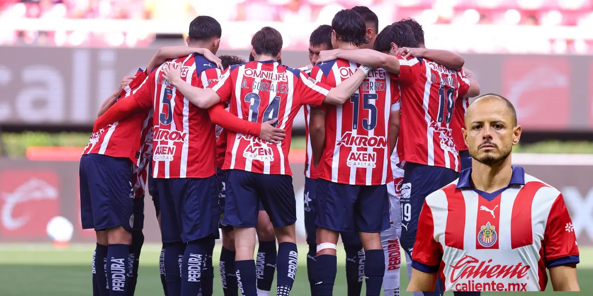 Futbolistas previo a partido. Foto: Chivas, con CH14 al frente