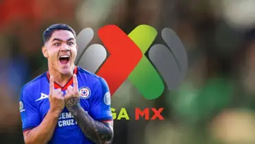 Gabriel Fernández junto al logo de la Liga MX / FOTO EXCÉLSIOR