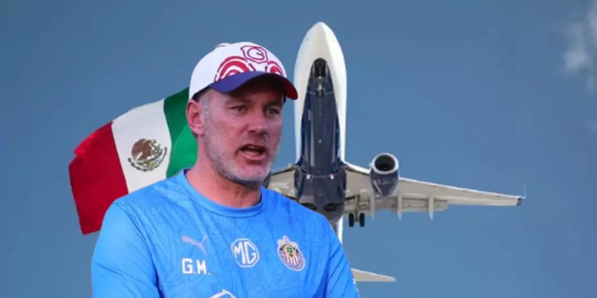 Gabriel Milito junto a bandera mexicana / FOTO CHIVAS