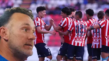 Gabriel Milito junto a futbolistas de Chivas / FOTO X