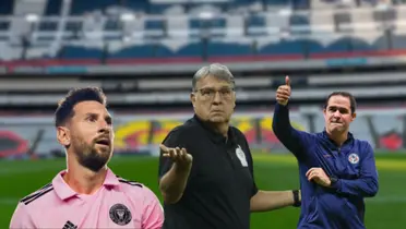 Gerardo Martino mientras dirigía un partido siendo DT de la Selección Mexicana