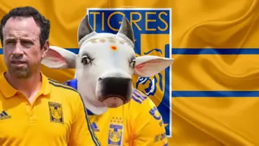Gerardo Torrado junto a vaca sagrada / FOTO RÉCORD