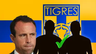 Gerardo Torrado y silueta de dos futbolistas, paloma verde a su lado/Foto Wallpapers.com