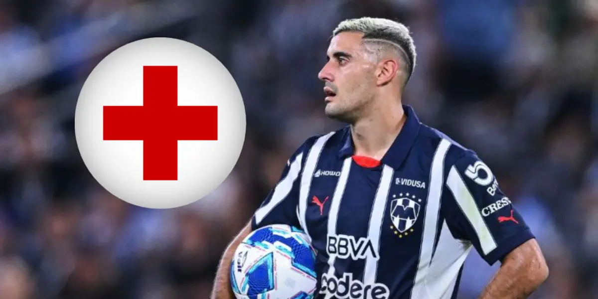 Germán Berterame junto a lesión / FOTO X