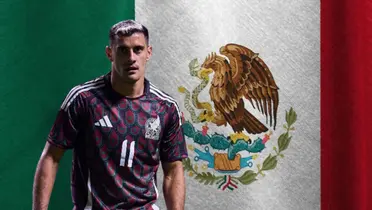 Germán Berterame y bandera de México/Foto Enciclopedia Significados.