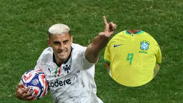 Germán Berterame y jugador de la Selección de Brasil/Foto DAZN.