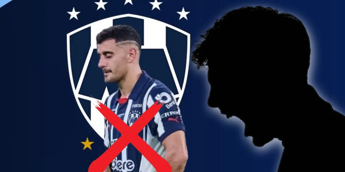 Germán Berterame y silueta de hombre gritando/Foto Rayados.