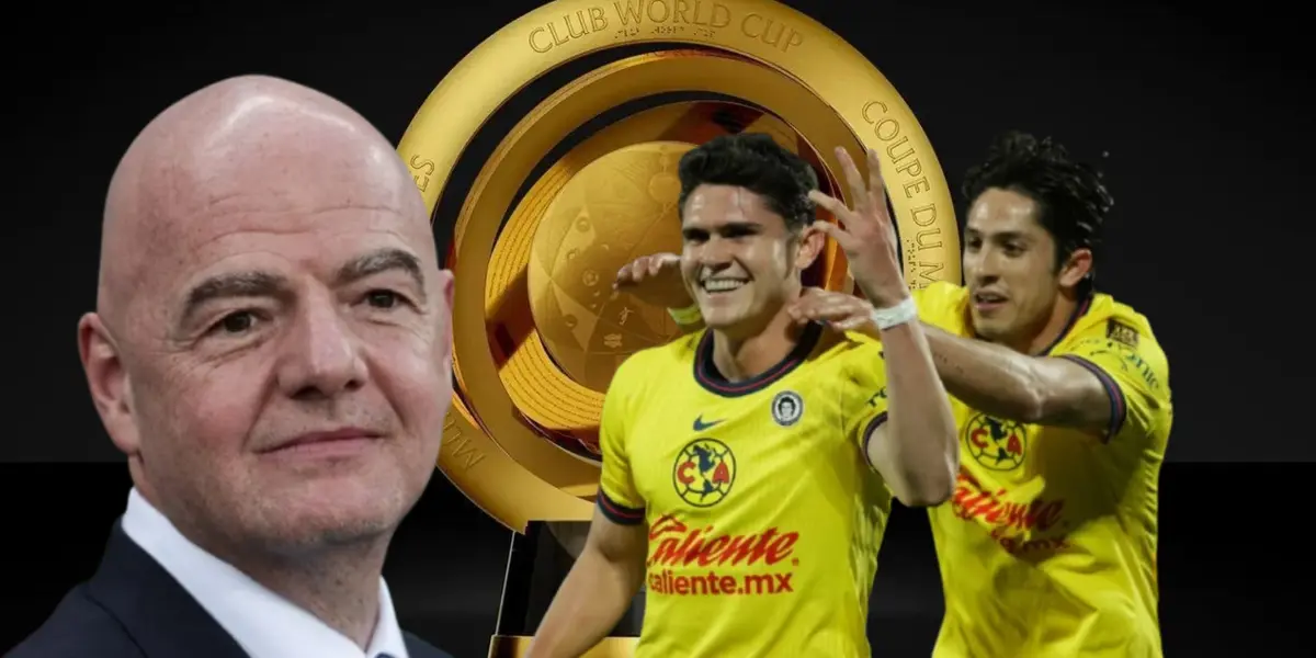 Gianni Infantino junto a futbolistas del América / FOTO ANIMAL POLÍTICO