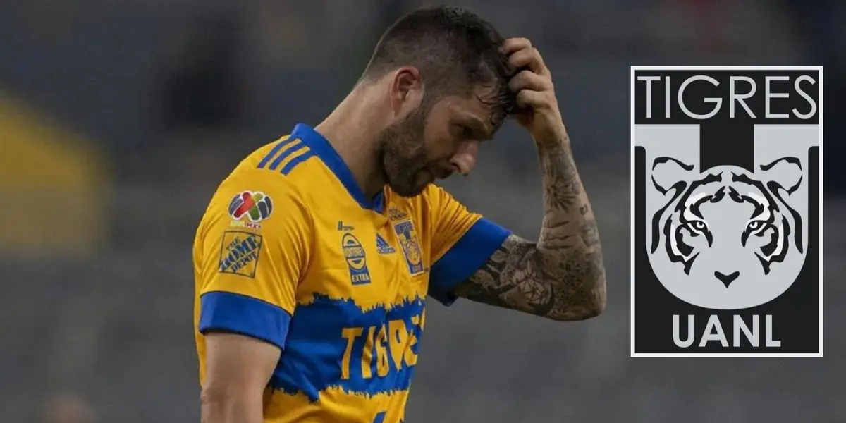 Gignac cabizbajo en juego con Tigres. Foto: Excélsior