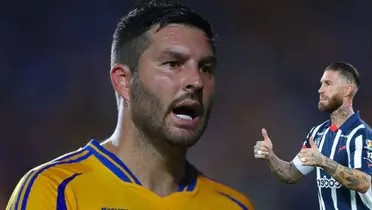 Gignac en partido, tomado de Getty, con Ramos al frente