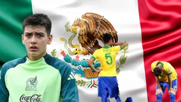 Gilberto Mora junto a futbolistas de Brasil / FOTO BAJANEWS MX