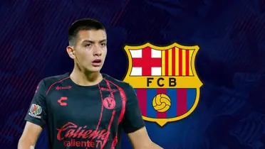 Gilberto Mora y escudo del Barcelona/ Foto 4K Wallpapers.