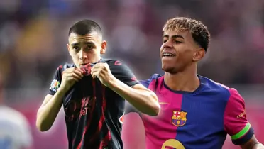 Gilberto Mora y Lamine Yamal/Foto Barca Blaugranes.