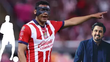 Gilberto Sepúlveda con su máscara en partido con Chivas. Foto: 90min