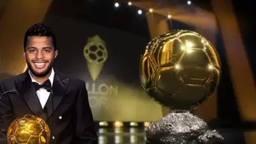 Giovani dos Santos junto al Balón de Oro / FOTO X