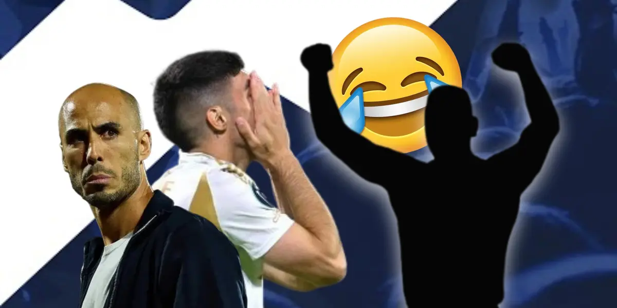 Guido Pizarro, Juan Brunetta y Willer Ditta en forma de silueta, emoji a su lado/ Foto YouTube.