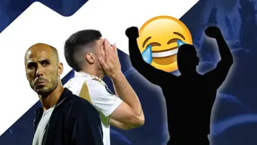 Guido Pizarro, Juan Brunetta y Willer Ditta en forma de silueta, emoji a su lado/ Foto YouTube.