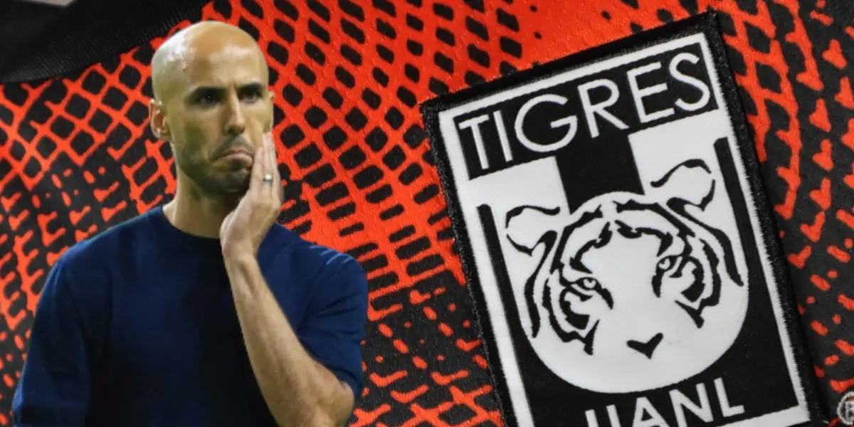 Guido Pizarro y parche de Tigres/ Foto 'X'.