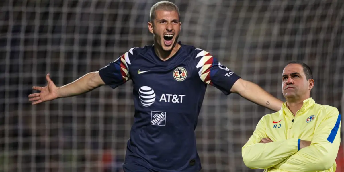 Guido Rodríguez celebrando gol con América. Foto: ESPN