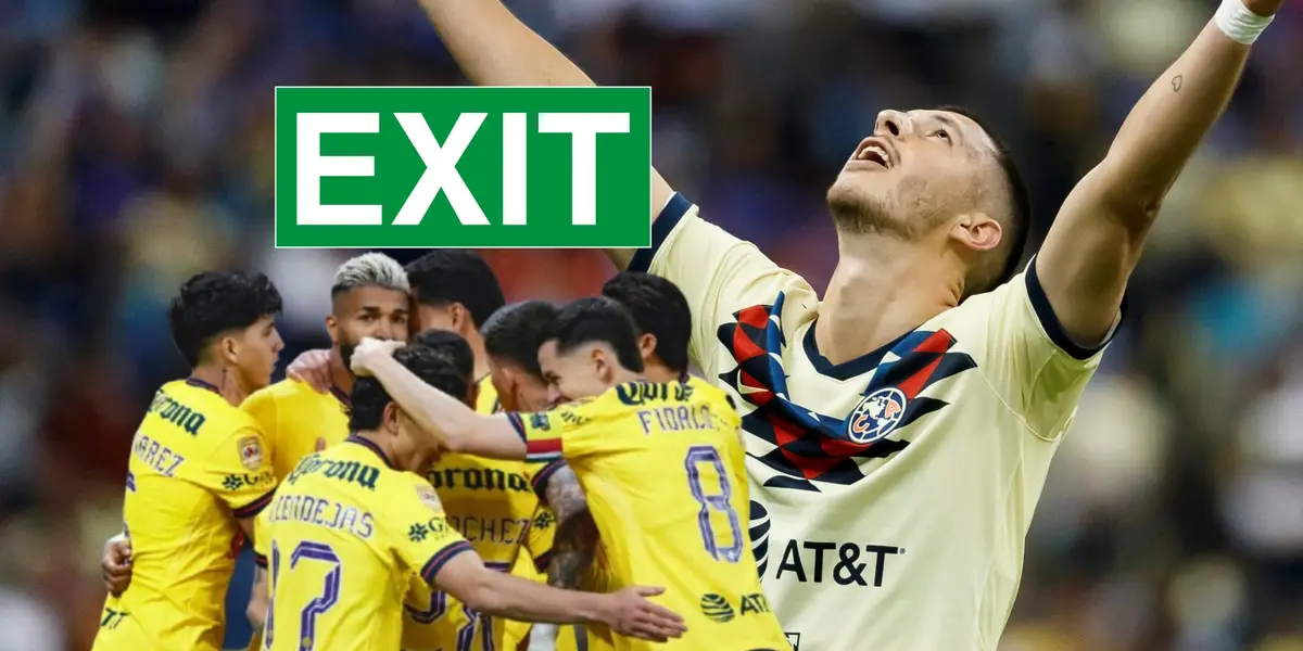 Guido Rodríguez, jugadores del América y logo con la palabra 'Exit'/Foto Infobae.