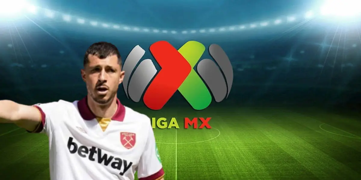 Guido Rodríguez junto al logo de la Liga MX / FOTO ESTADIO DEPORTIVO