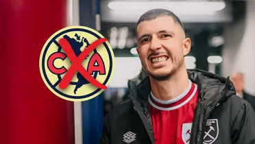 Guido Rodríguez y escudo del América con cruz roja/Foto Soy de Millo.