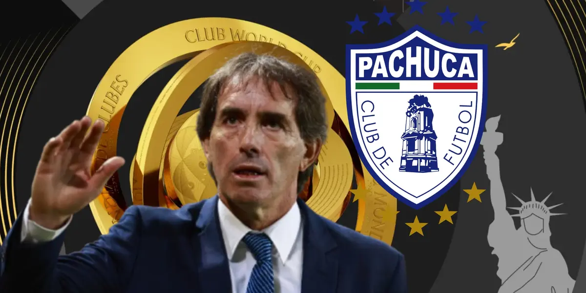 Guillermo Almada, escudo de Pachuca/ Foto FIFA Collect.