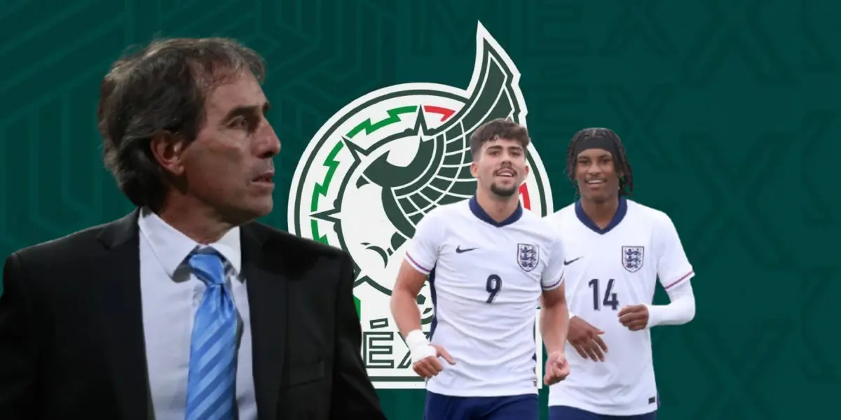 Guillermo Almada junto a futbolistas de Inglaterra / FOTO MARCA