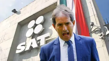 Guillermo Almada y oficinas del SAT/Foto El Universal.