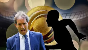 Guillermo Almada y silueta de futbolista/Foto TV Azteca.