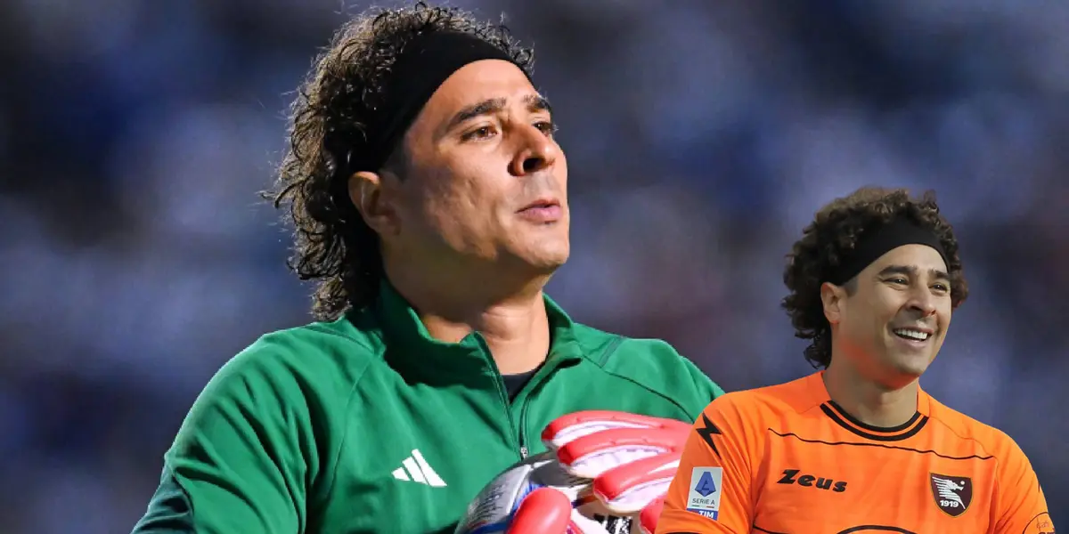 Guillermo Ochoa en calentamiento con el Tri. Foto: Azteca Deportes