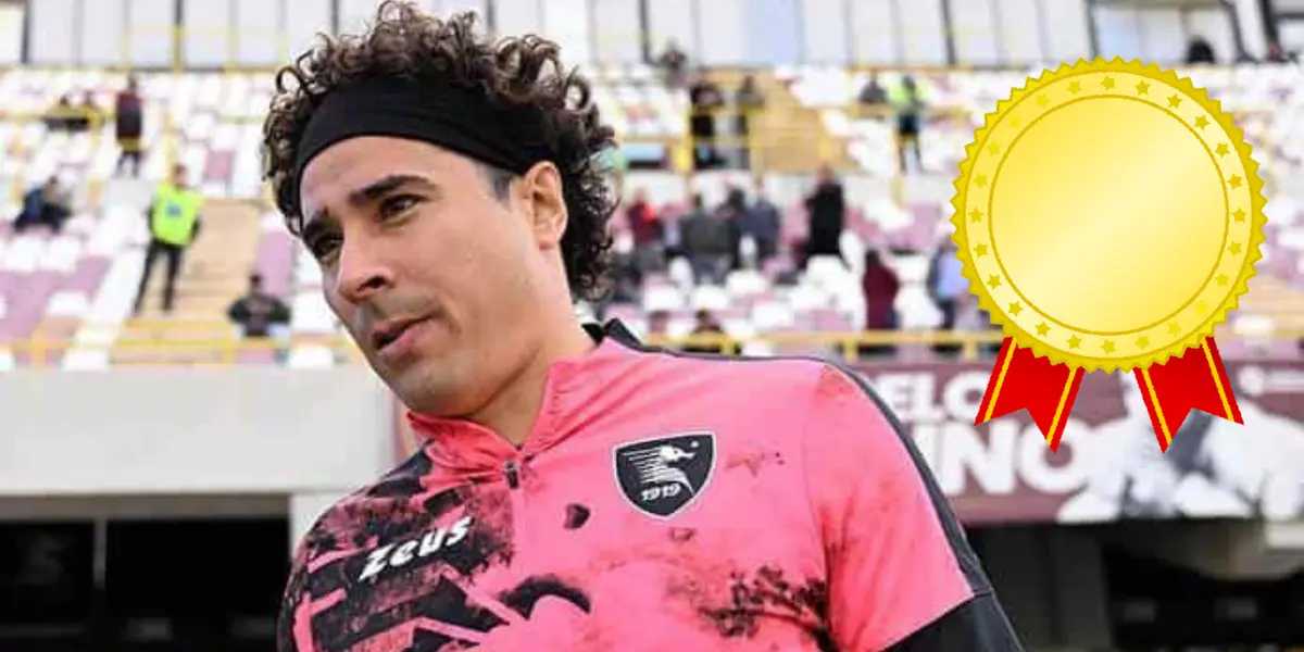Guillermo Ochoa en calentamiento con Salernitana. Foto: El Siglo de Durango