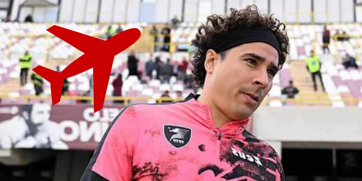 Guillermo Ochoa en partido con Salernitana. Foto: TUDN