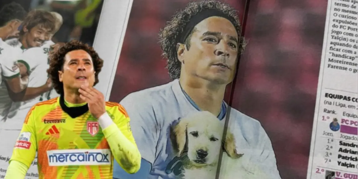 Guillermo Ochoa junto a diario portugués / FOTO X