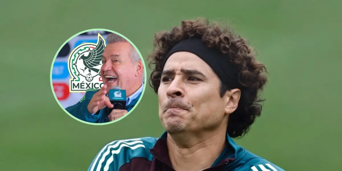 Guillermo Ochoa y Javier Aguirre/Foto Olé.