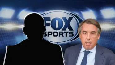 Gustavo Mendoza en forma de sombra y Emilio Azcárraga/Foto Sean Garfinkel.