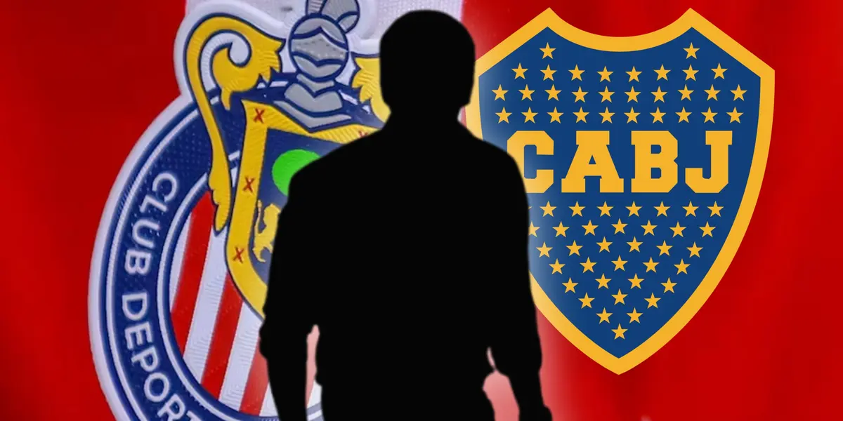 Gustavo Quinteros en forma de silueta, logo de Chivas y Boca Juniors/Foto El Universal.