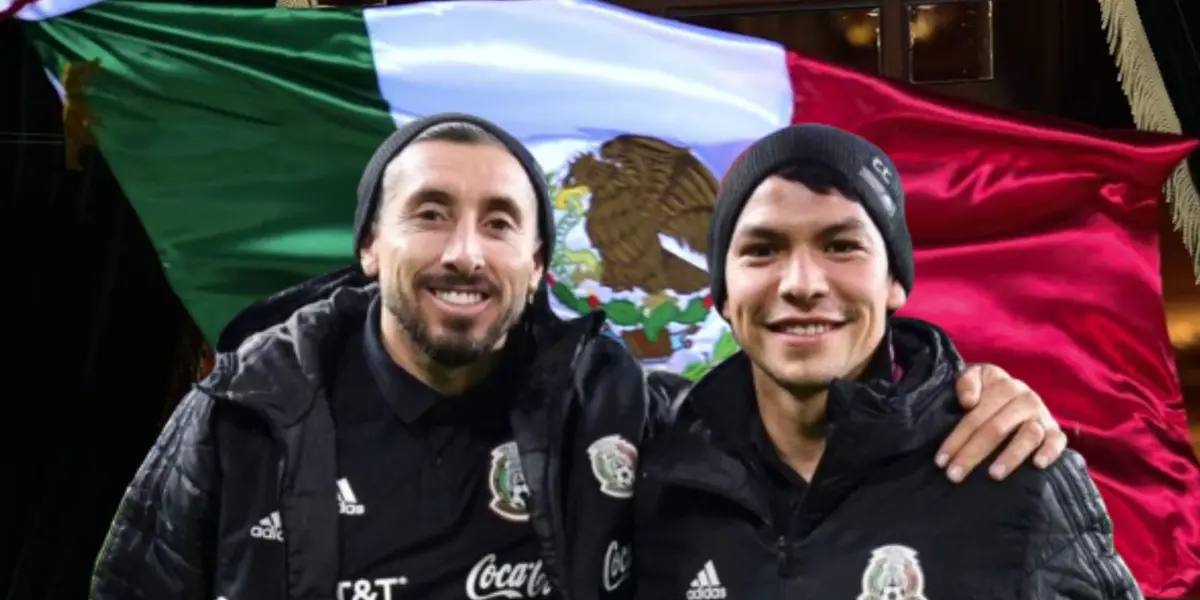 Héctor Herrera e Hirving Lozano abrazados/Foto El Comercio Perú.