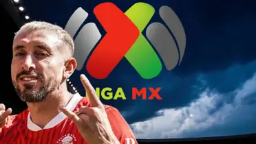 Héctor Herrera junto al logo de la Liga MX / FOTO GOAL