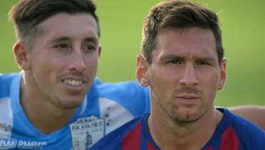 Héctor Herrera y Lionel Messi / Foto: GROK